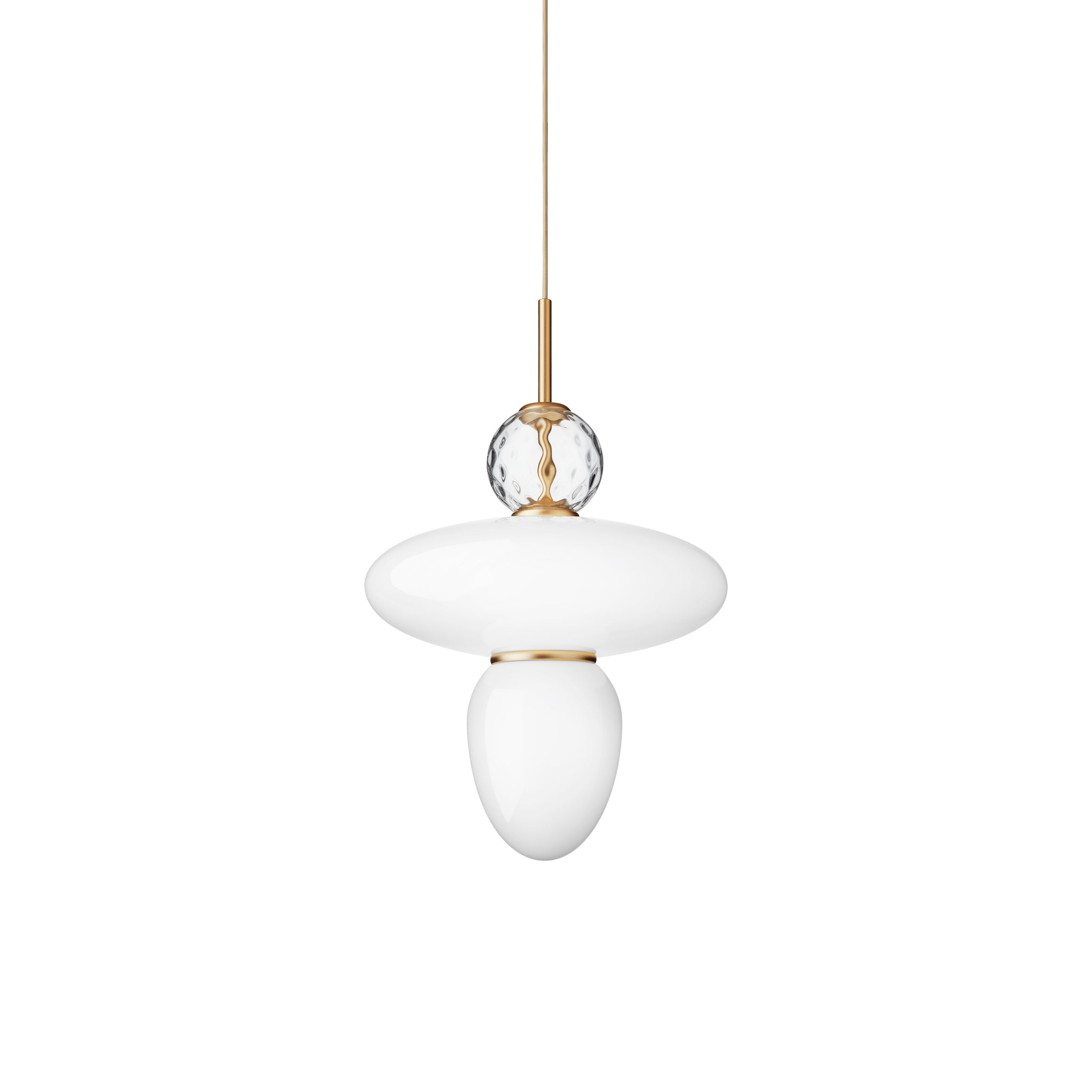 Rizzatto 43 Pendant Lamp: Satin Brass + Gold