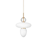 Rizzatto 43 Pendant Lamp: Satin Brass + Gold