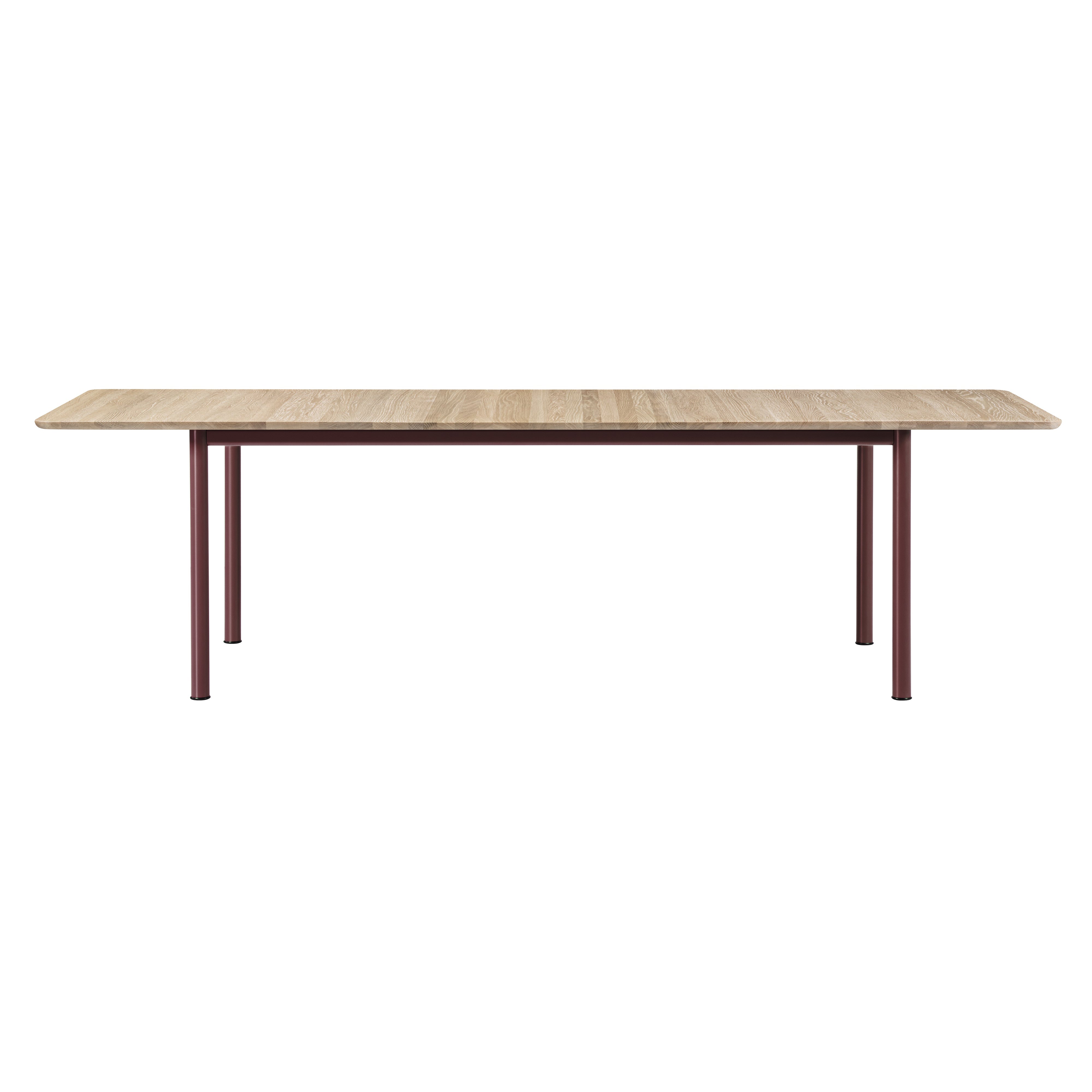 Plan Table: Extendable + Light Oiled Oak + Bordeaux