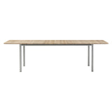 Plan Table: Extendable + Light Oiled Oak + Brushed Steel