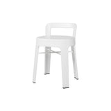Ombra Stool with Backrest: White