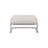 Tube Ottoman: White + Boucle Cream