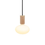 Knuckle Pendant: Oak + With Oval Bulb