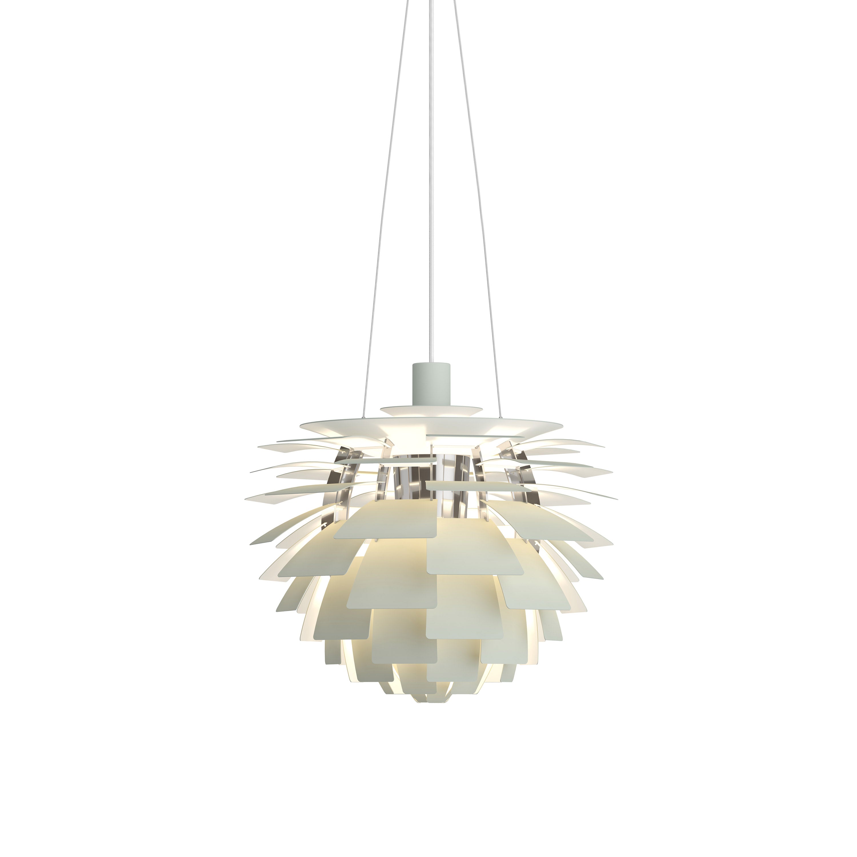 PH Artichoke Pendant: Small - Quick Ship + Dusty Green + Chrome