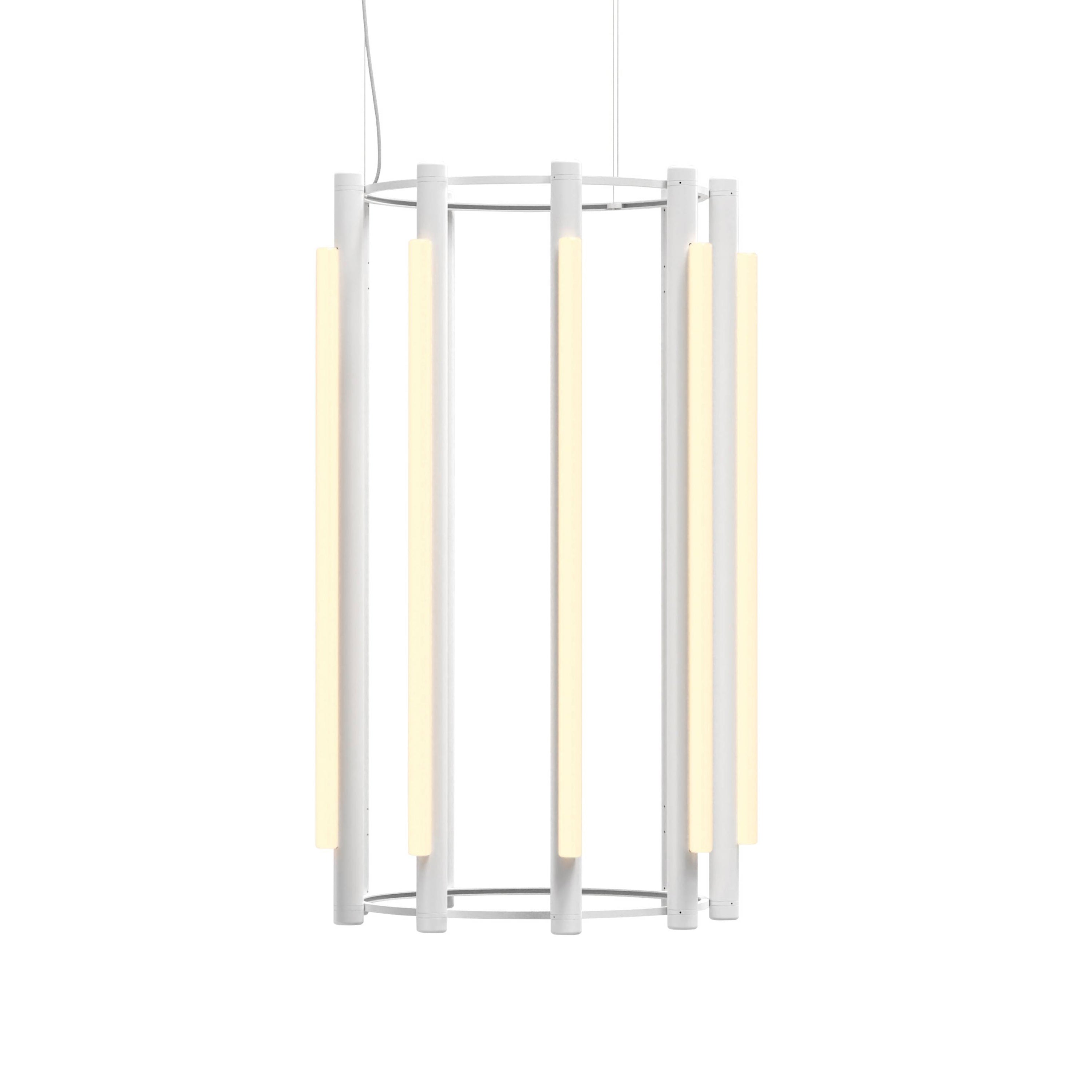 Pipeline 5 Chandelier: White