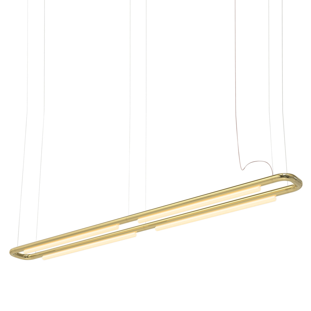 Pipeline CM7 Pendant Light: Brass + Brass