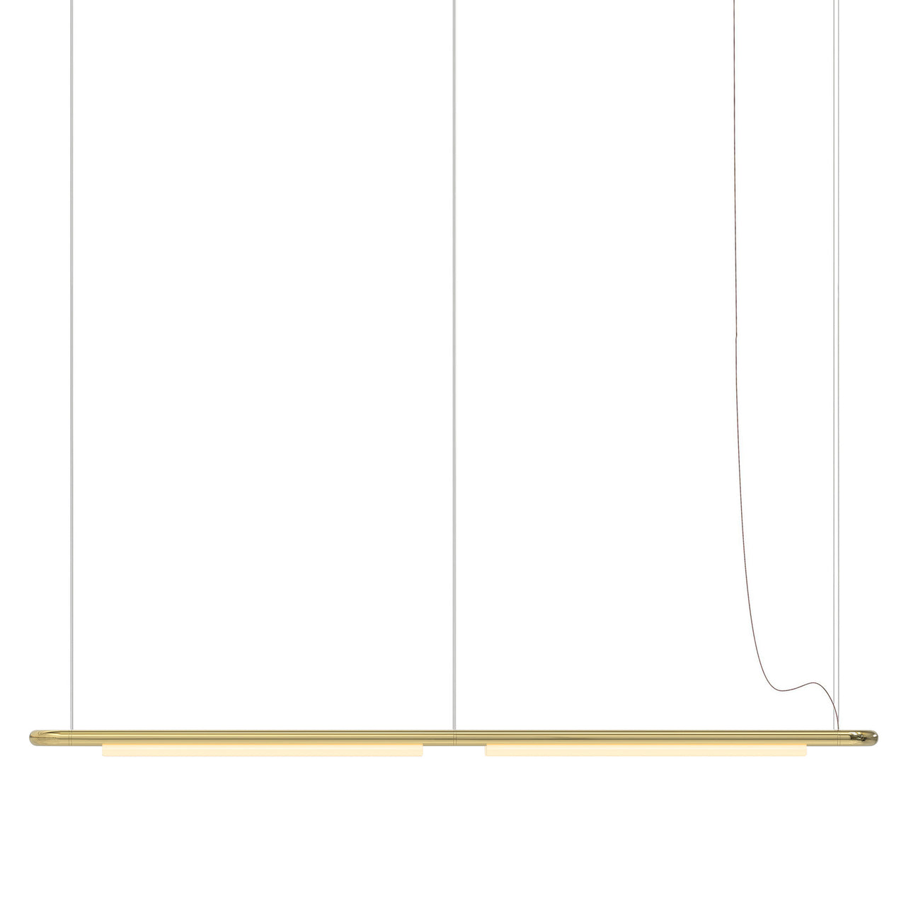 Pipeline CM7 Pendant Light: Brass + Brass