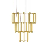 Pipeline 10 Chandelier: Brass