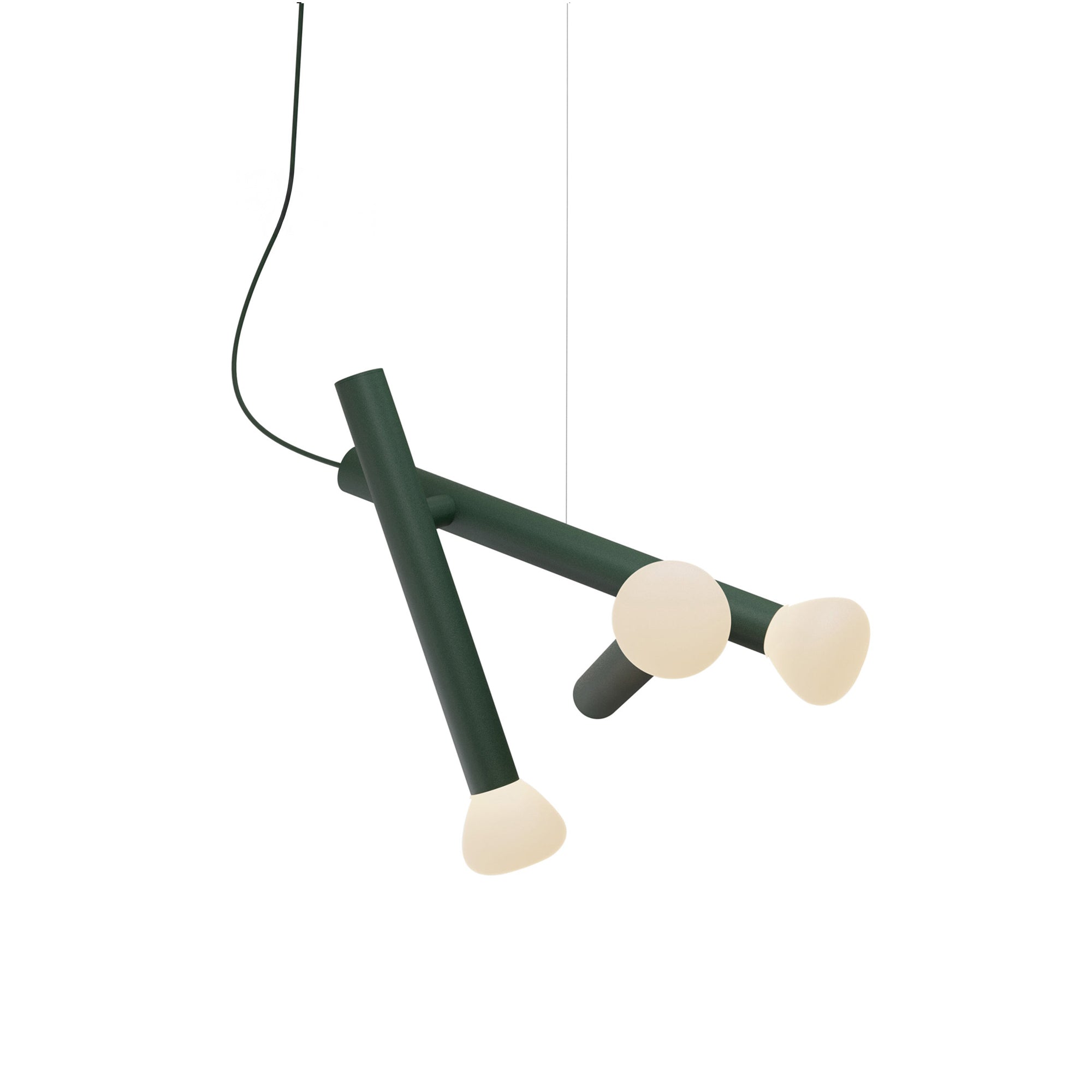Parc 04 Pendant: Textured Green + Green
