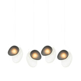Pebble Linear 4 Pendant Light: A + C + Pearl + Slate