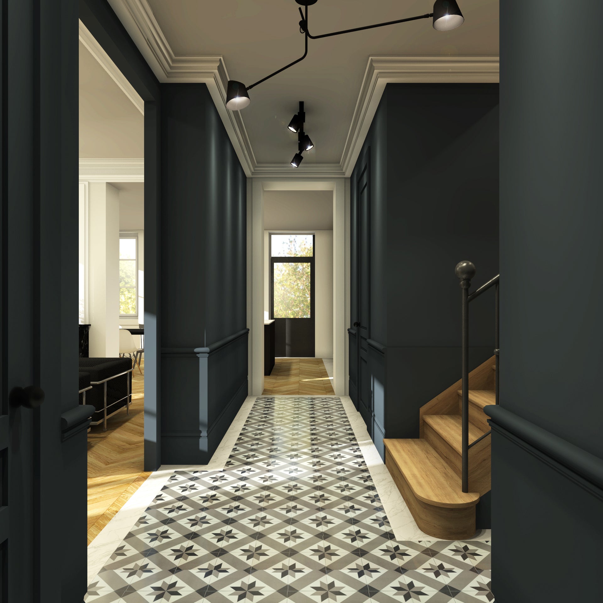 Hartau Double Ceiling Lamp