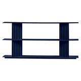 Plec Shelving: Small + Low + Steel Blue