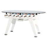 RS2 Oval Dining Football Table: Traffic White