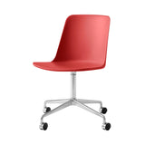 Rely Chair HW21: Vermilion Red + Polished Aluminum