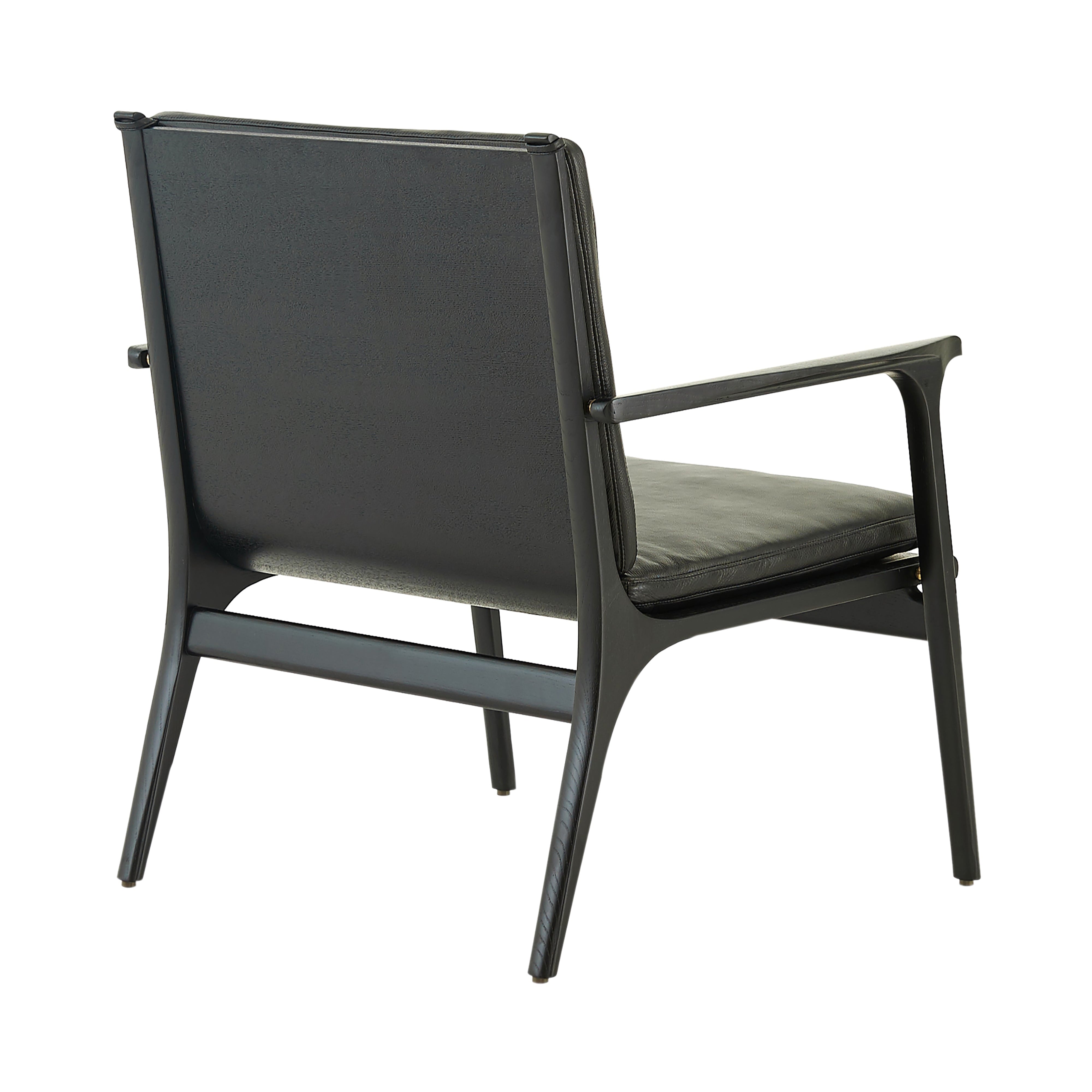 Ren Lounge Chair: Large + Black Oak
