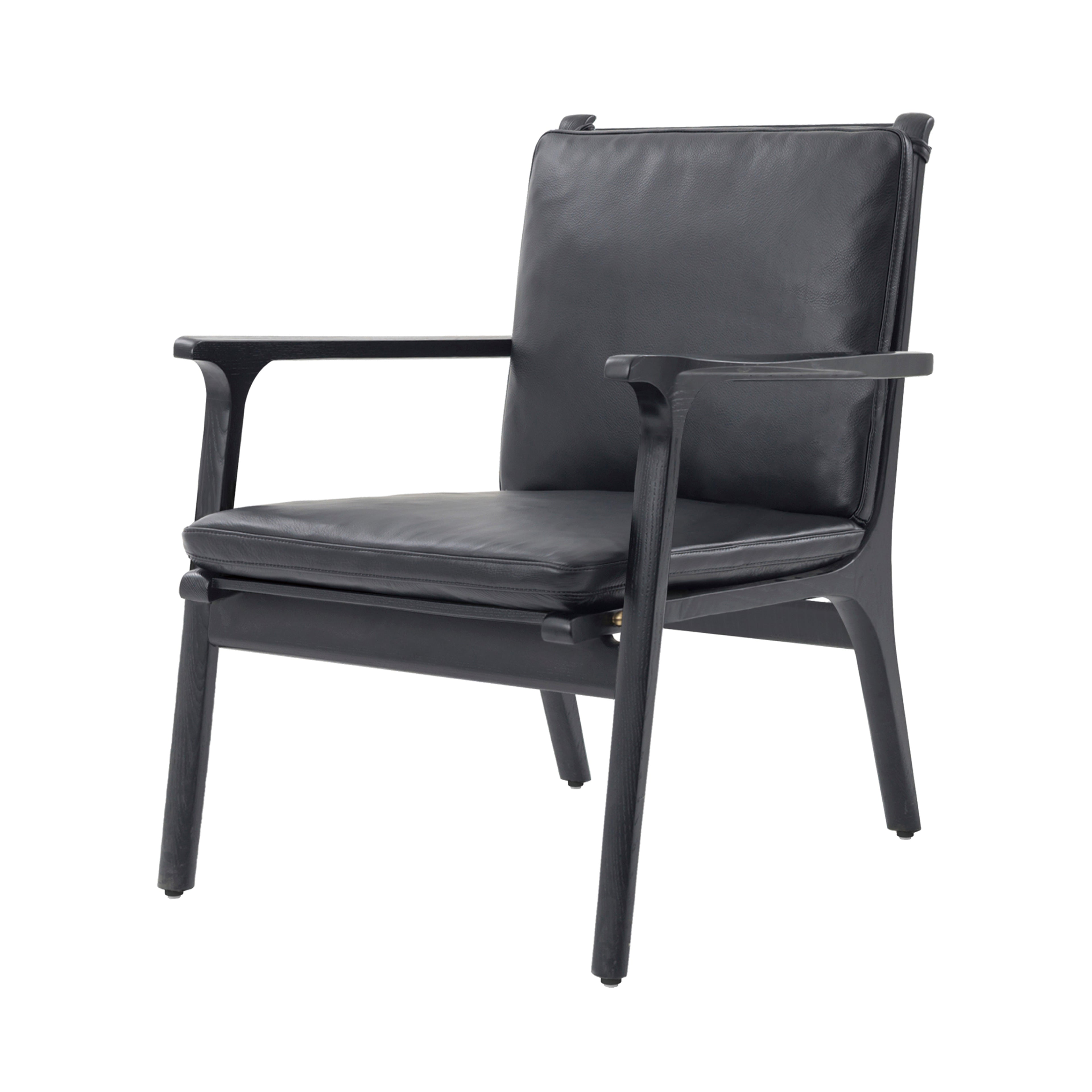 Ren Lounge Chair: Small + Black Oak