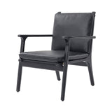 Ren Lounge Chair: Small + Black Oak