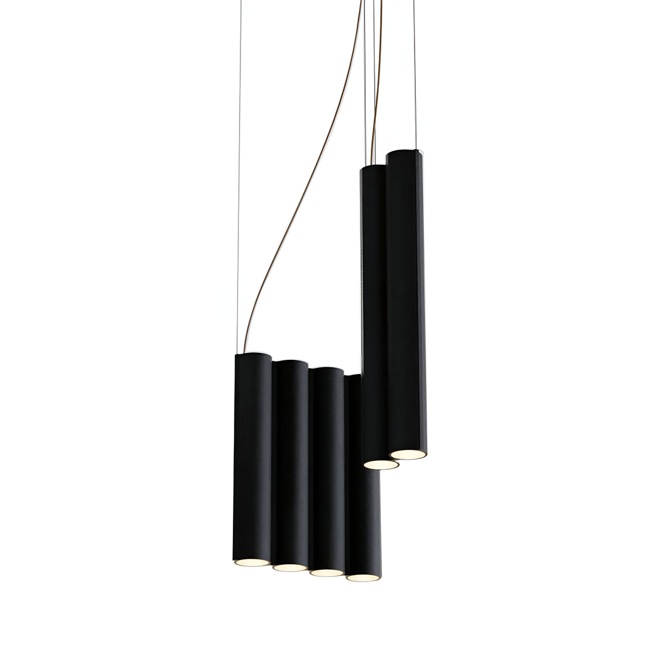 Silo 10 Suspension Lamp: Textured Black