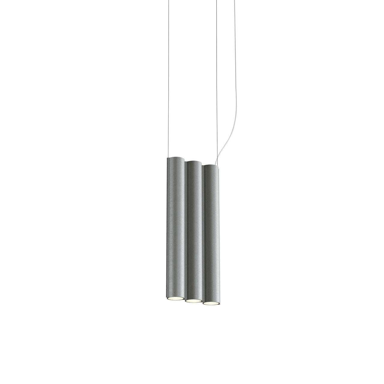 Silo 3SB Suspension Lamp: Tumbled Aluminum