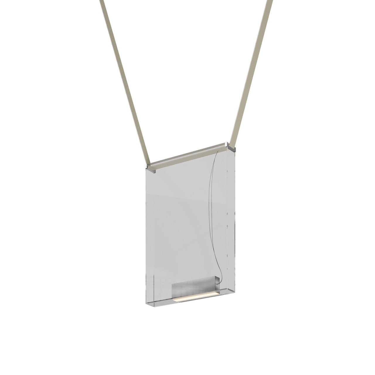 Sainte 23 Suspension Lamp: Extra Clear + Beige