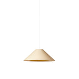 Sísísí Cónicas Planas MT5 Pendant Lamp: Stitched Beige + White