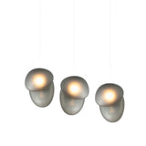 Pebble Linear 3 Pendant Light: A + C + Slate + Slate