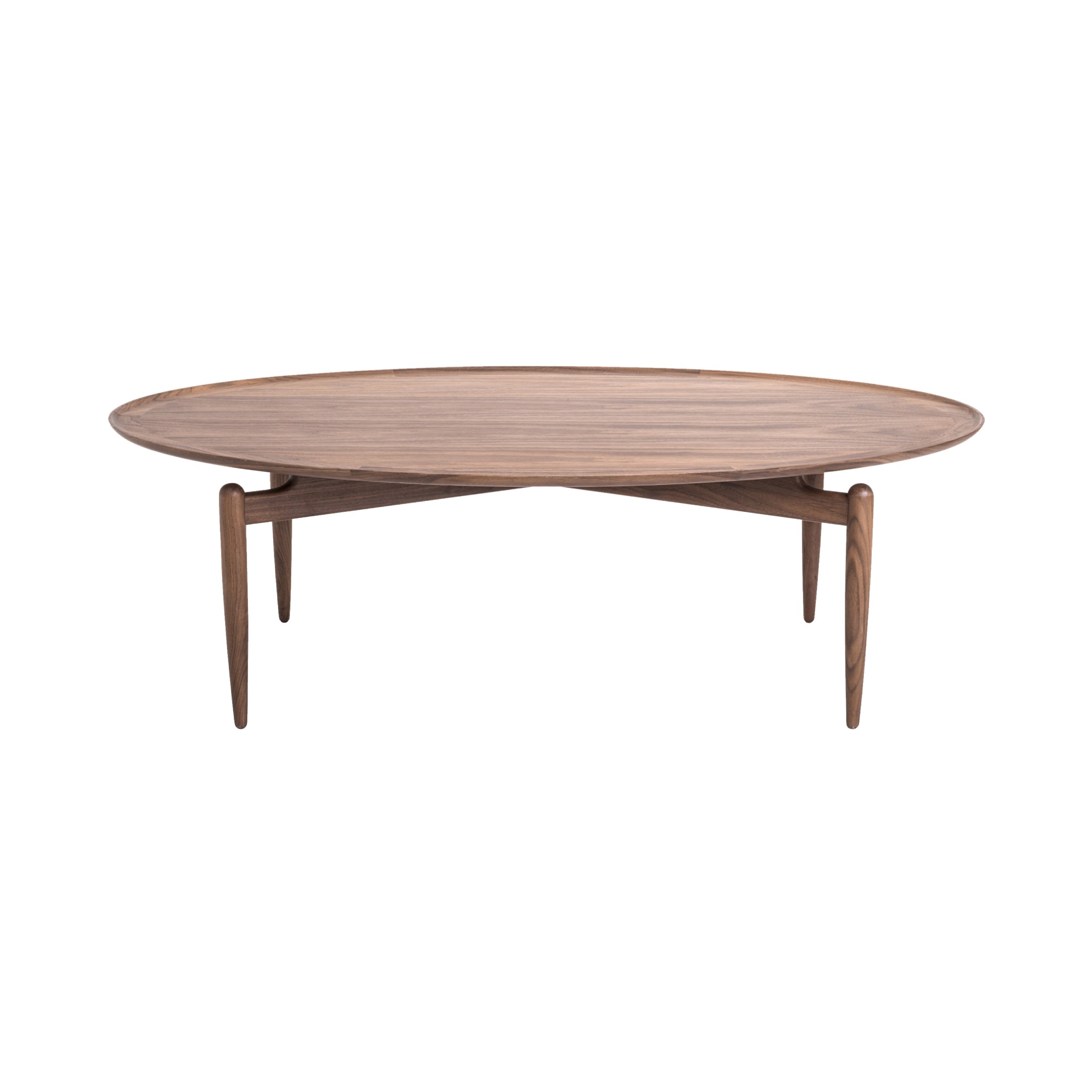 Slow Coffee Table: Oval + Natural Walnut