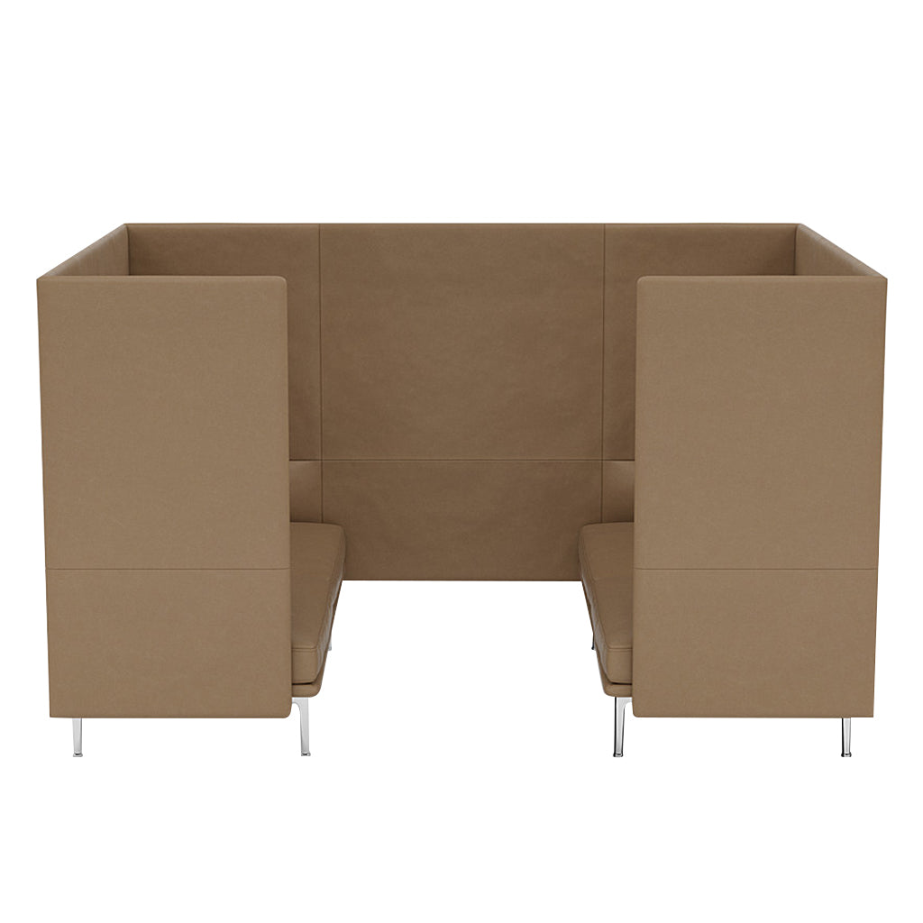 Outline Highback Cabin 2-Seater: Small + Low + Without Table + Aluminum