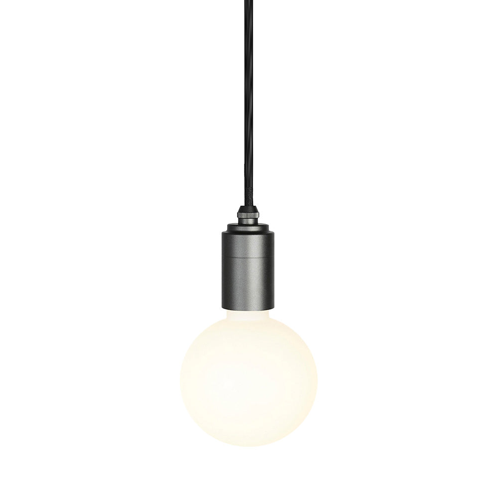 Graphite Pendant: With Sphere Bulb