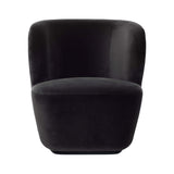 Stay Lounge Chair: Swivel + Black + Velluto