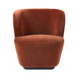 Stay Lounge Chair: Swivel + Black + Velluto