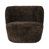 Stay Lounge Chair: Large + Black + Skandilock + Curly + Espresso