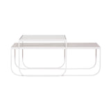 Tati Lounge Table: Large + Glass Top
