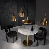 Fat Dining Chair: Black Steel Base