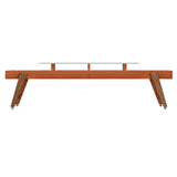 Track Dining Shuffleboard: 14 Feet + Terracotta + Brown Lining