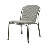 Thorvald SC100 Outdoor Lounge Side Chair: Bronze Green + With Marquetry Bora Cushion