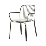 Thorvald SC95 Armchair with Seatpad: Outdoor+ Bronze Green + Heritage Papyrus