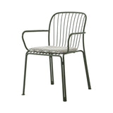 Thorvald SC95 Armchair with Seatpad: Outdoor + Bronze Green + Marquetry Bora
