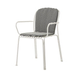 Thorvald SC95 Armchair with Cushion: Outdoor + Ivory + Marquetry Bora Cushion