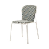 Thorvald SC94 Side Chair: Outdoor + Ivory + With Marquetry Bora Cushion