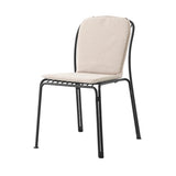 Thorvald SC94 Side Chair with Cushion: Outdoor + Warm Black + Heritage Papyrus Cushion