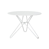 Tio Round Coffee Table: Small + White Metal