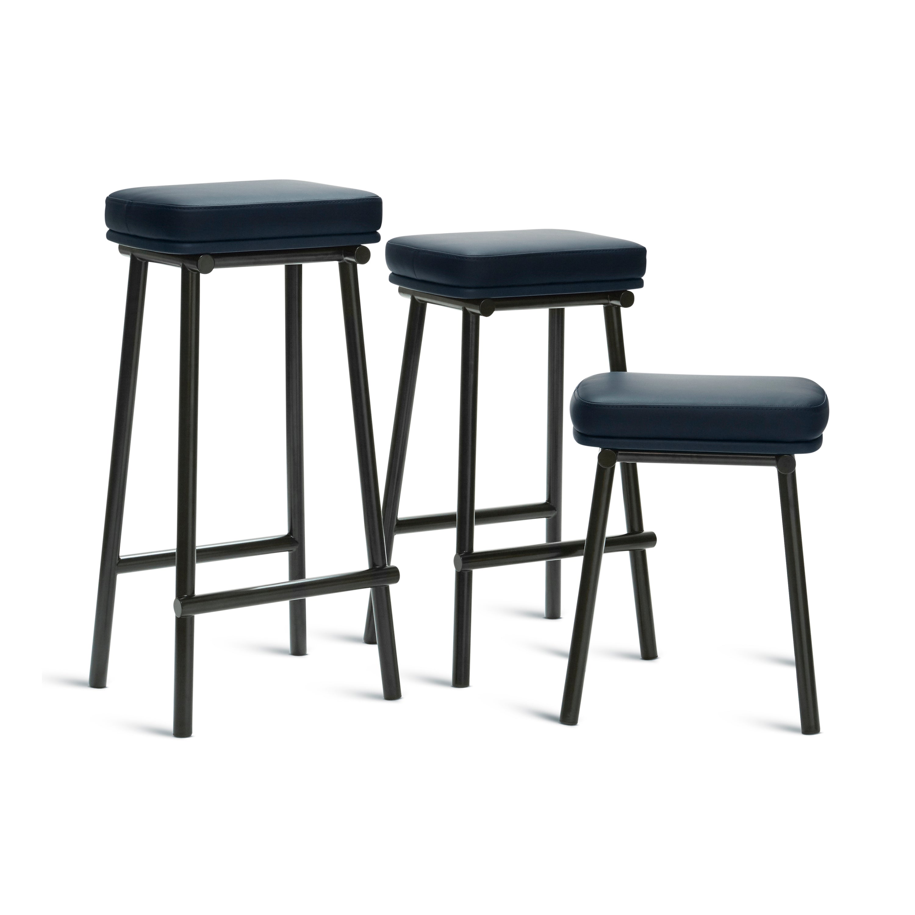Tubby Tube Bar + Counter Stool: Upholstered