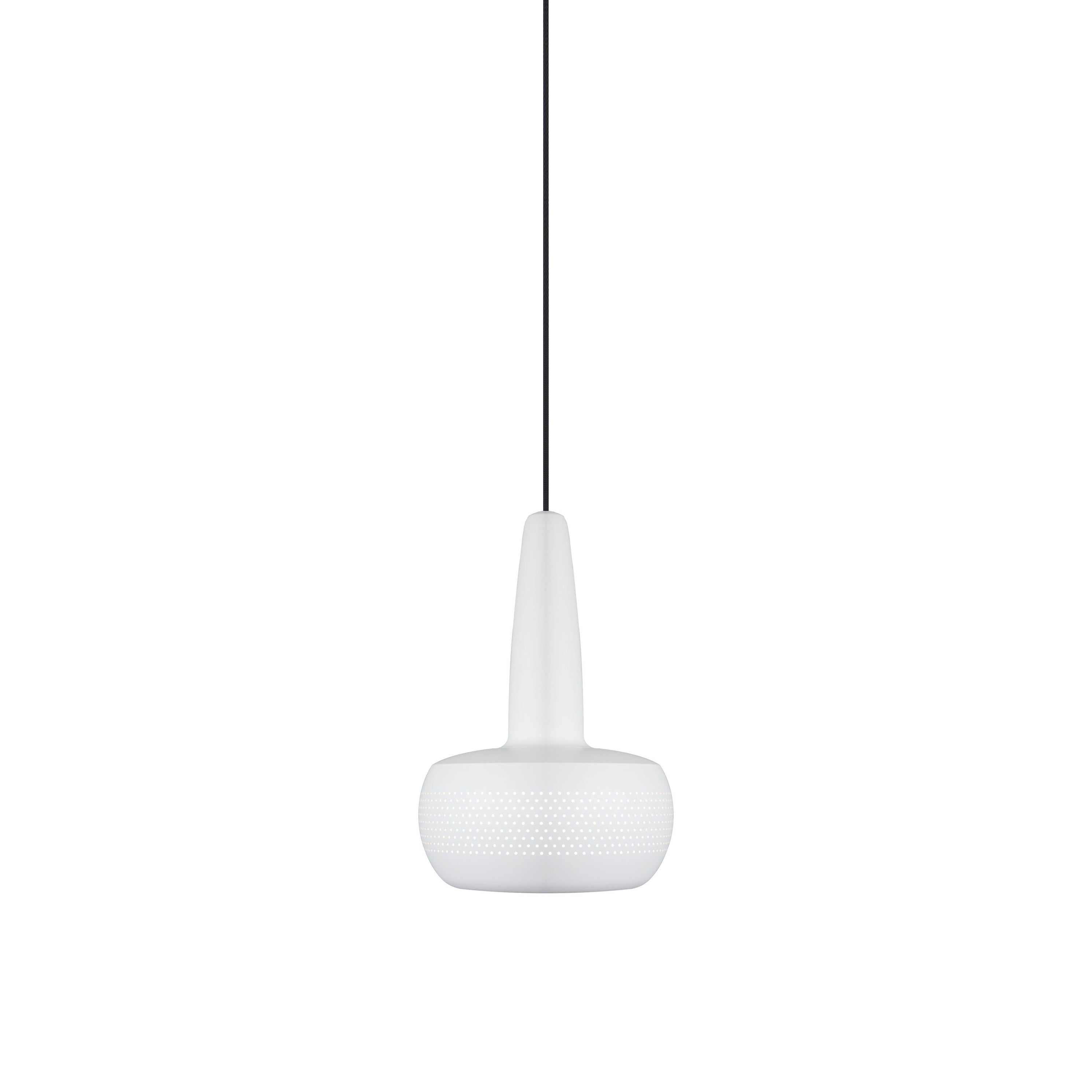 Clava Pendant: Matte White + Black + Plug-in