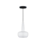 Clava Pendant: Matte White + Black + Canopy