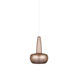 Clava Pendant: Brushed Copper + White + Plug-in