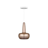 Clava Pendant: Brushed Copper + White + Canopy
