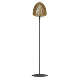 Clava Wood Floor Lamp: Oak + Black