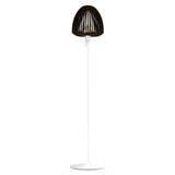Clava Wood Floor Lamp: Dark Oak + White