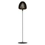 Clava Wood Floor Lamp: Dark Oak + Black
